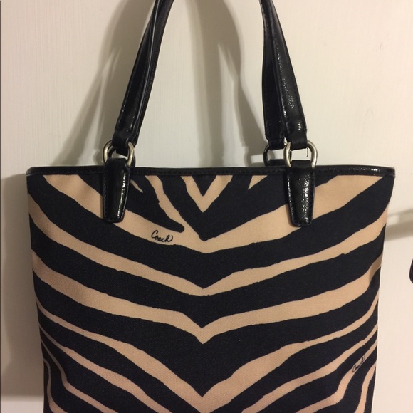 coach zebra tote